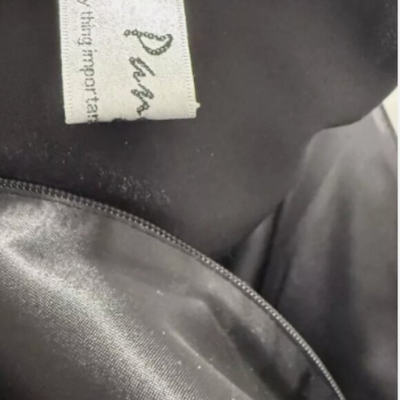 Black Satin Camisole Top with Ruffle Hem - Gothic/ Vintage Aesthetic Style CDG - Picture 8 of 8